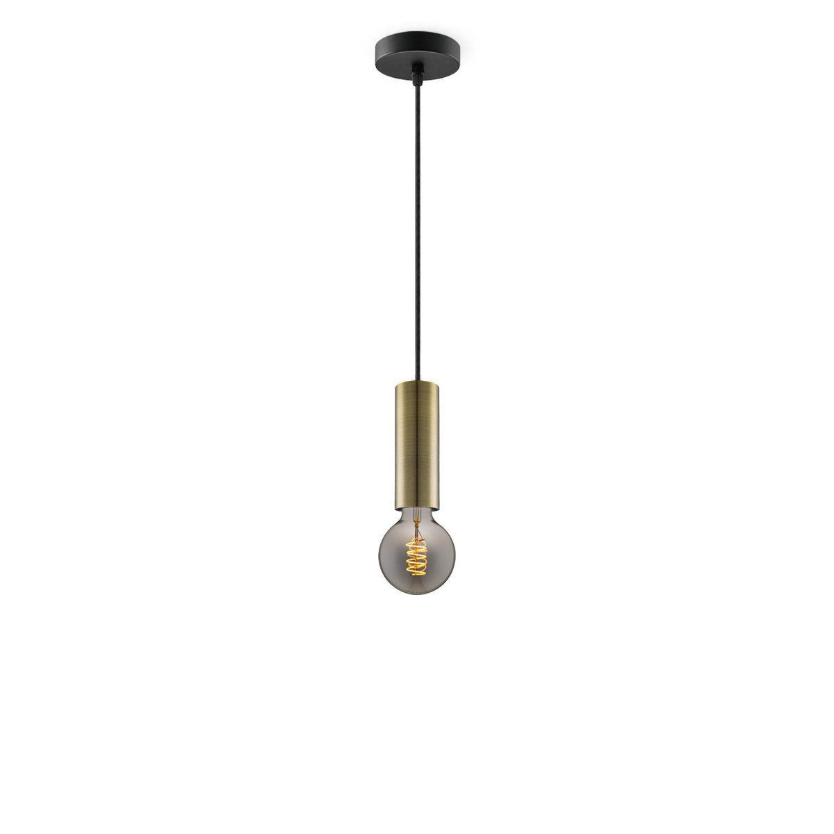 Home Sweet Home hanging lamp bronze Saga - G125 - dimmable E27 smoke