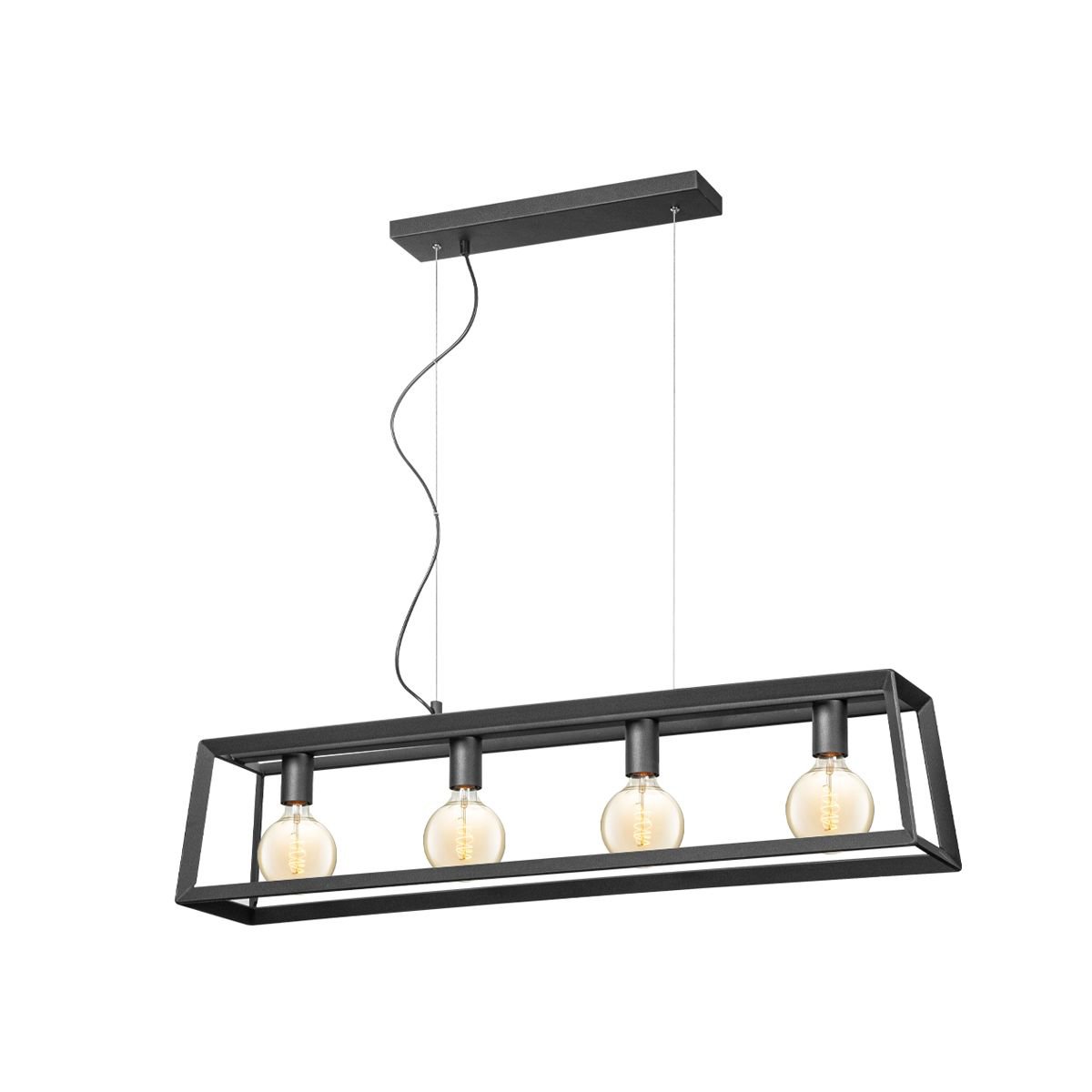 Home Sweet Home Hanging lamp Dito 4 lights - Black - 100x20x124cm