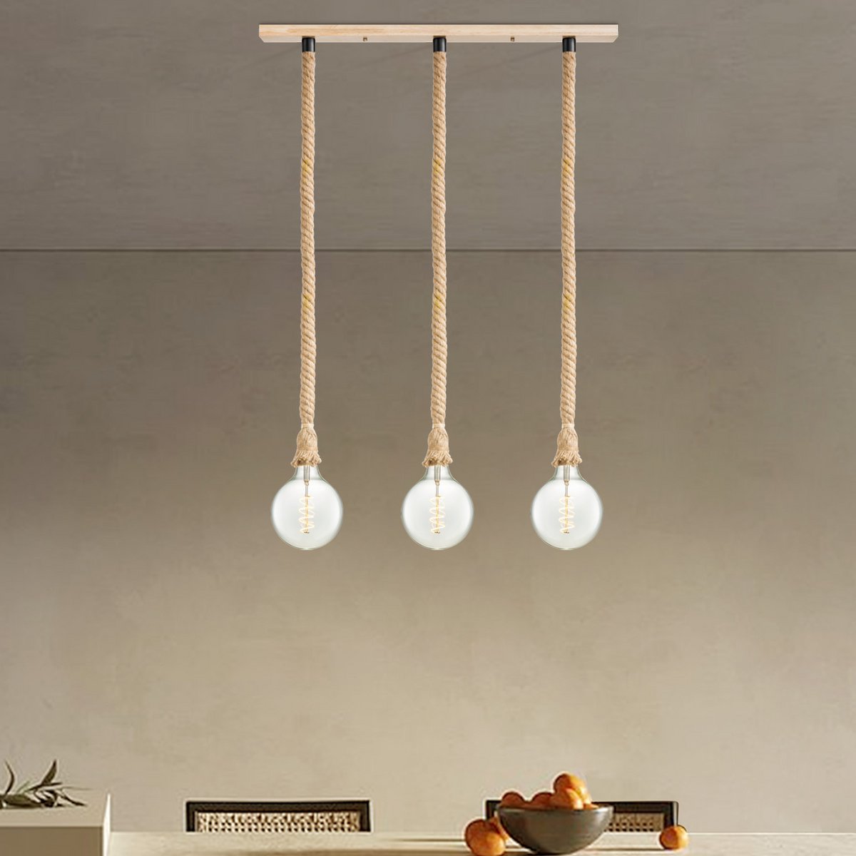 Home Sweet Home hanging lamp Leonardo - 3L G125 - dimmable E27 clear