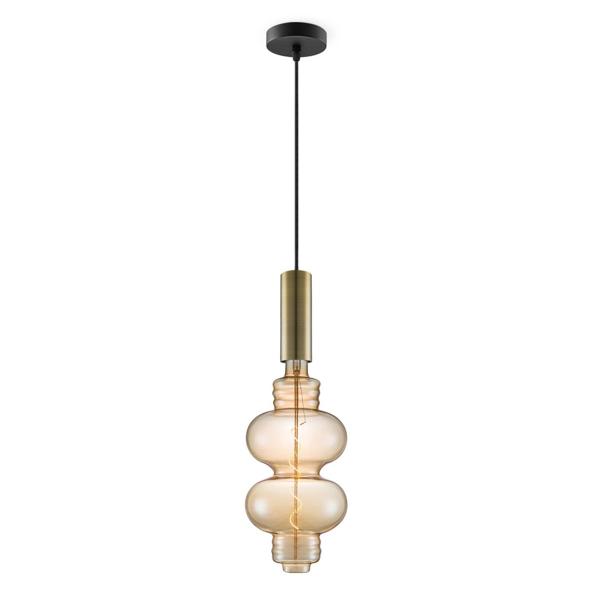 Home Sweet Home hanging lamp bronze Saga Diabolo - G180 dimmable E27 amber