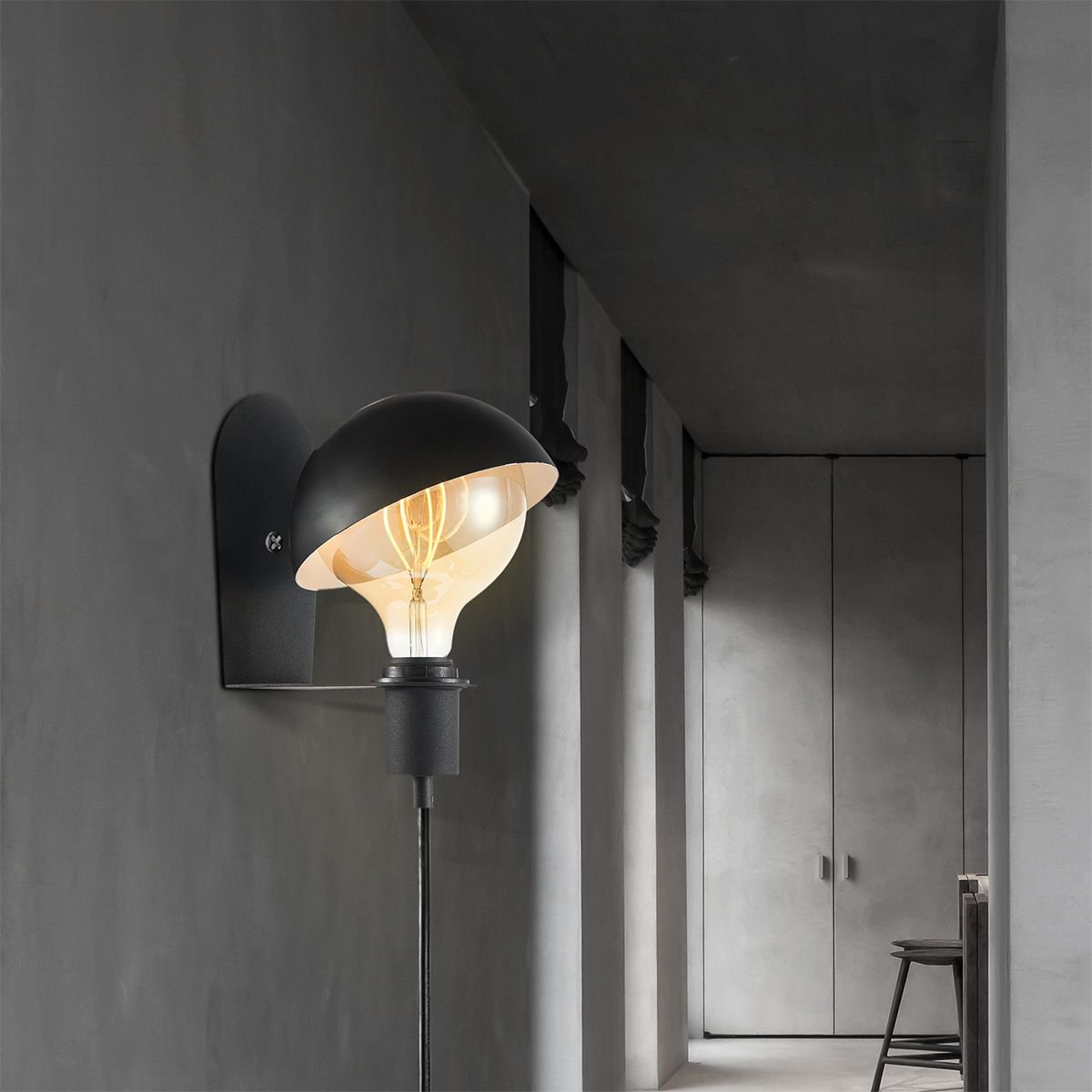 Home Sweet Home Modern Wall Lamp Dyna | 20/18/18cm | Black | E27