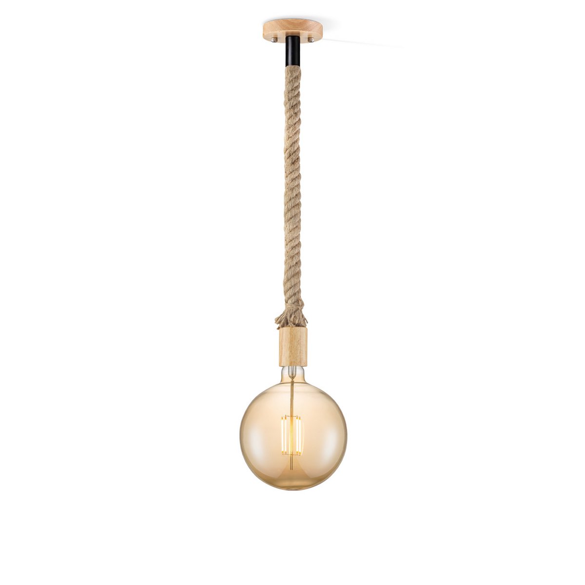 Home Sweet Home hanging lamp Leonardo Globe - G180 - dimmable E27 amber