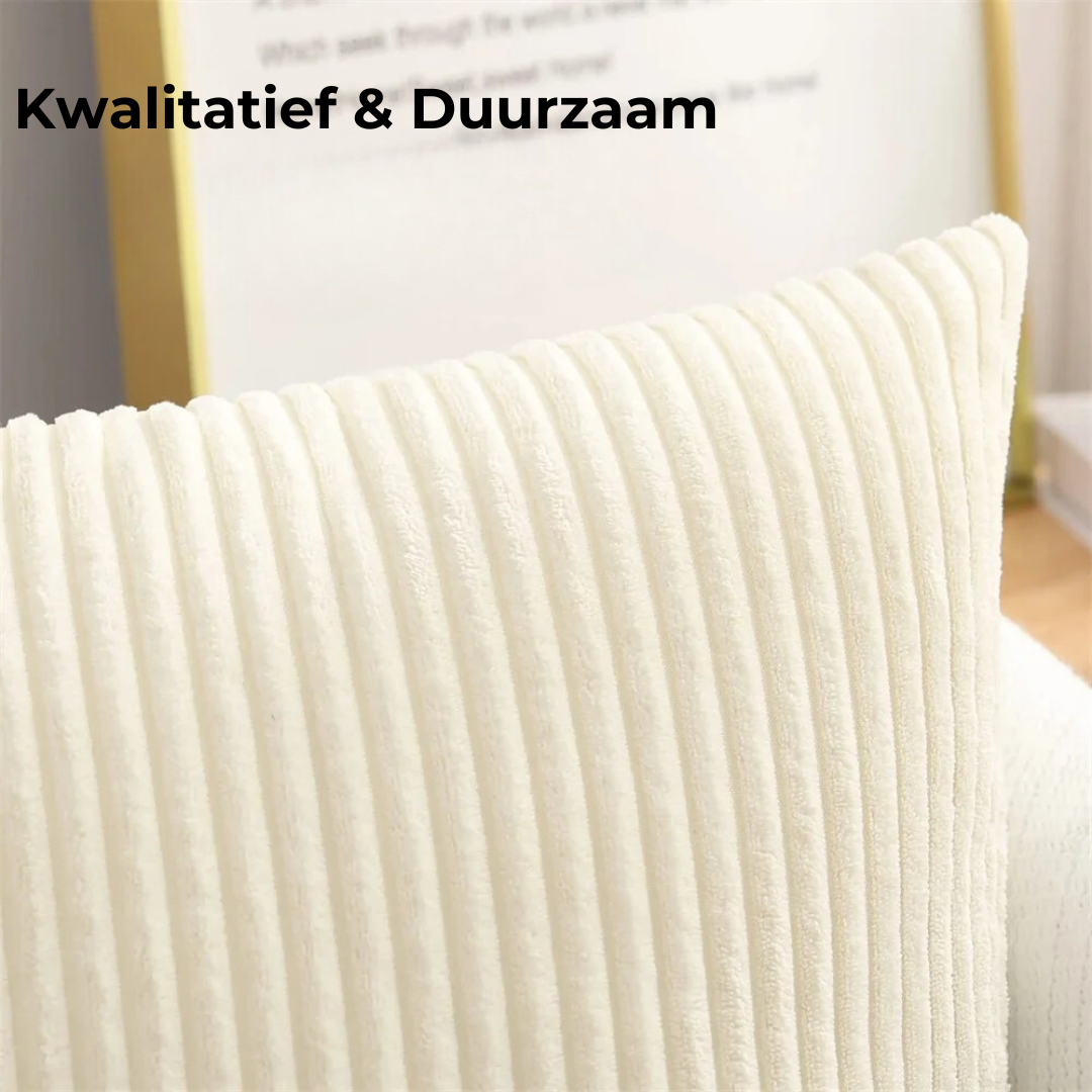 Homoxy Corduroy Kussenhoes – Zachte Luxe Kussensloop voor Bank of Bed