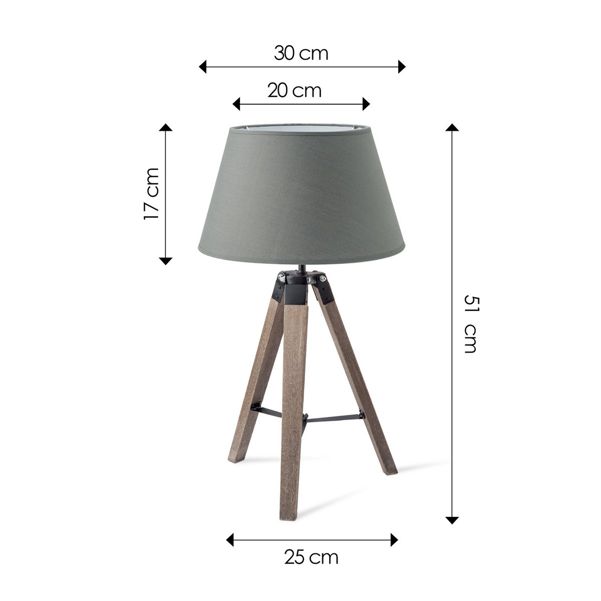 Home Sweet Home Table lamp Largo - Natural Lamp base - anthracite