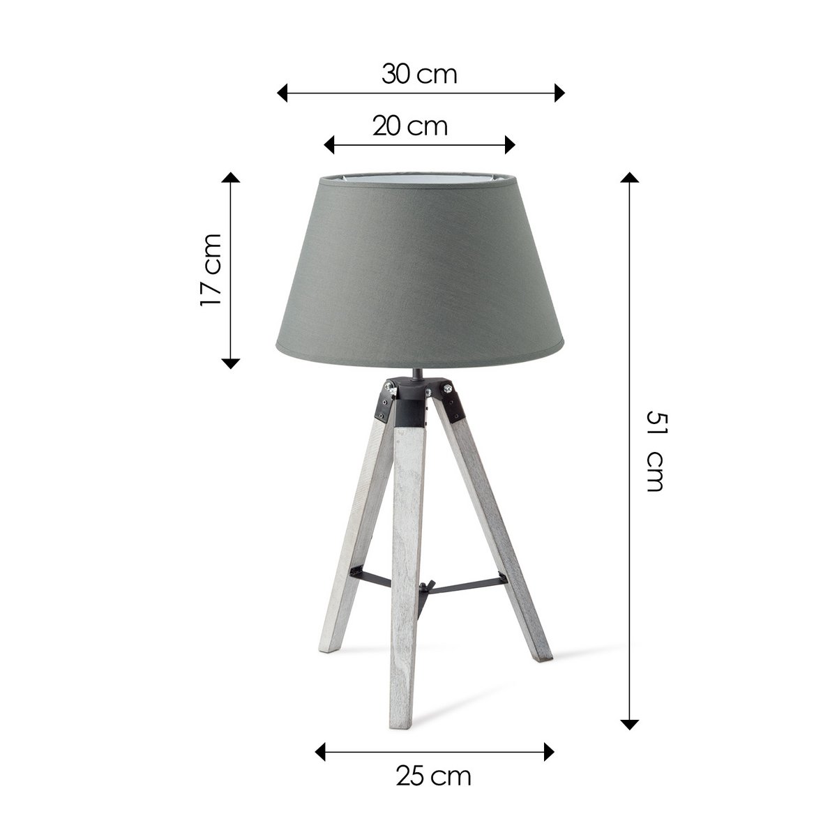 Home Sweet Home Table lamp Largo - White Lamp base and anthracite