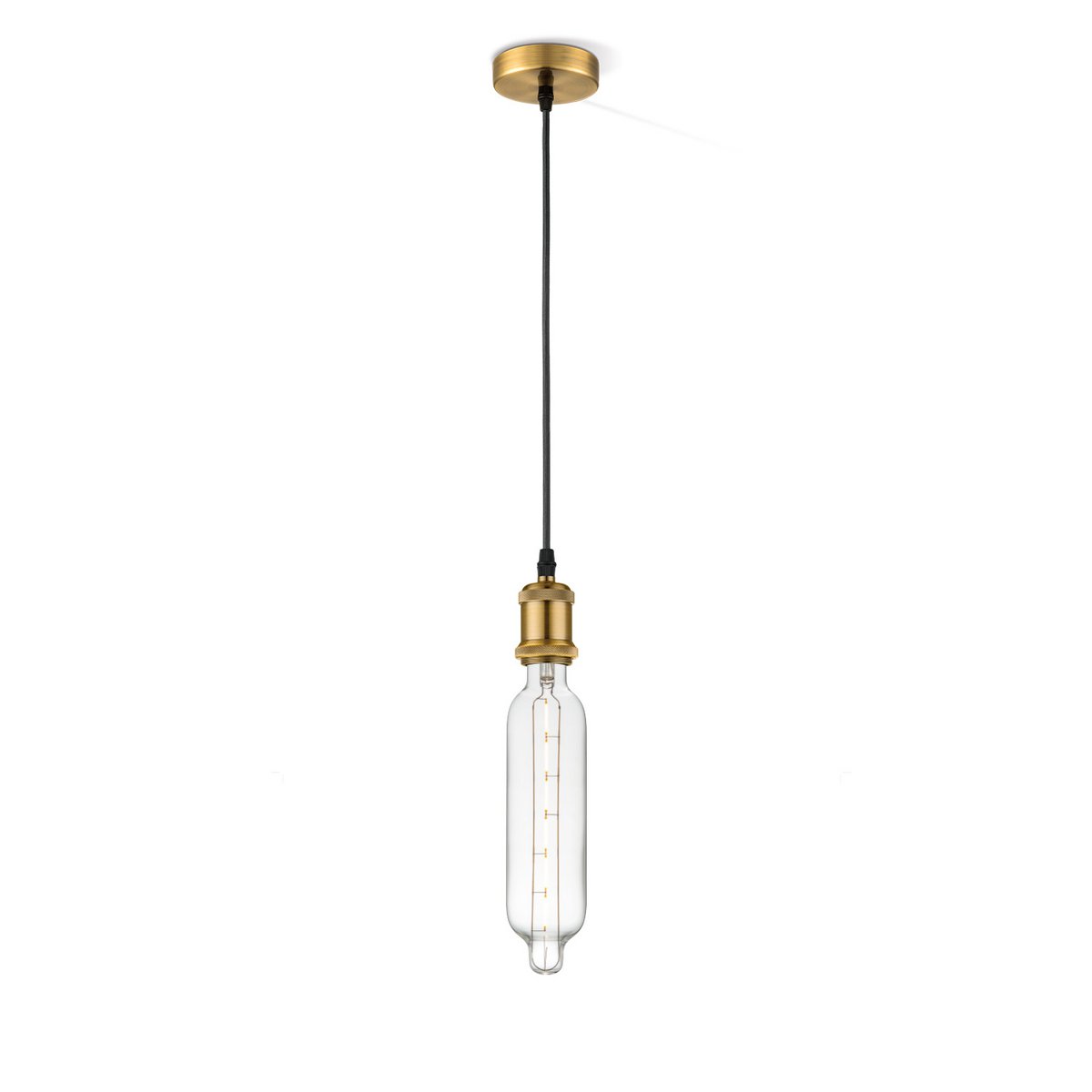 Home Sweet Home hanging lamp bronze vintage Tube - G78 - dimmable E27 clear