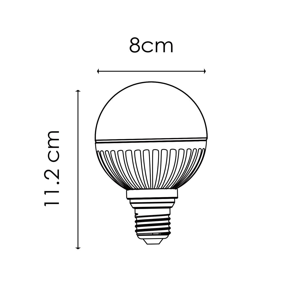 Home Sweet Home dimmable LED Globe G80 E27 9W 600Lm Warm White Light