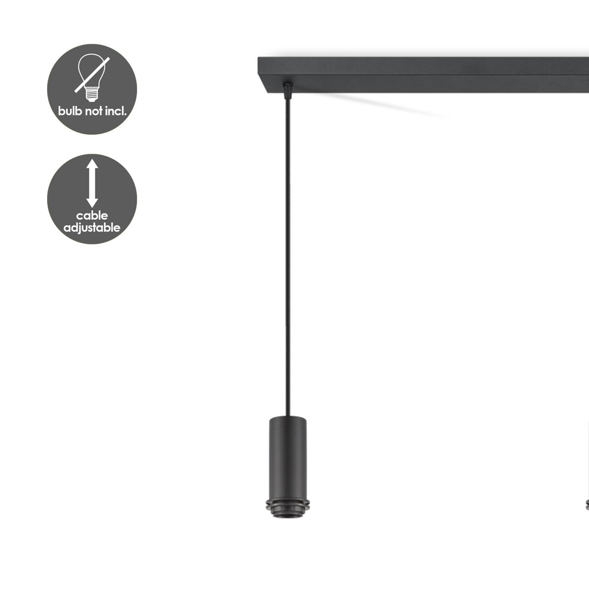 Home Sweet Home lighting pendant Pendel Xxl 98/9.5/137.5cm - Black