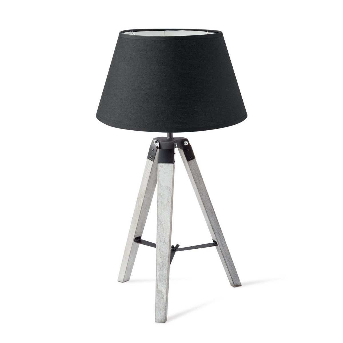 Home Sweet Home Table Lamp Largo - White Lamp Base and Black Lampshade