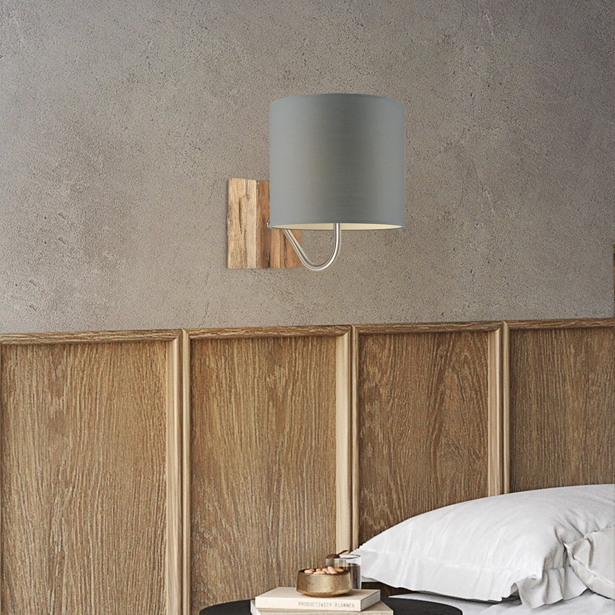 Home Sweet Home Wall Lamp - Drift E27 Lampshade gray 20cm