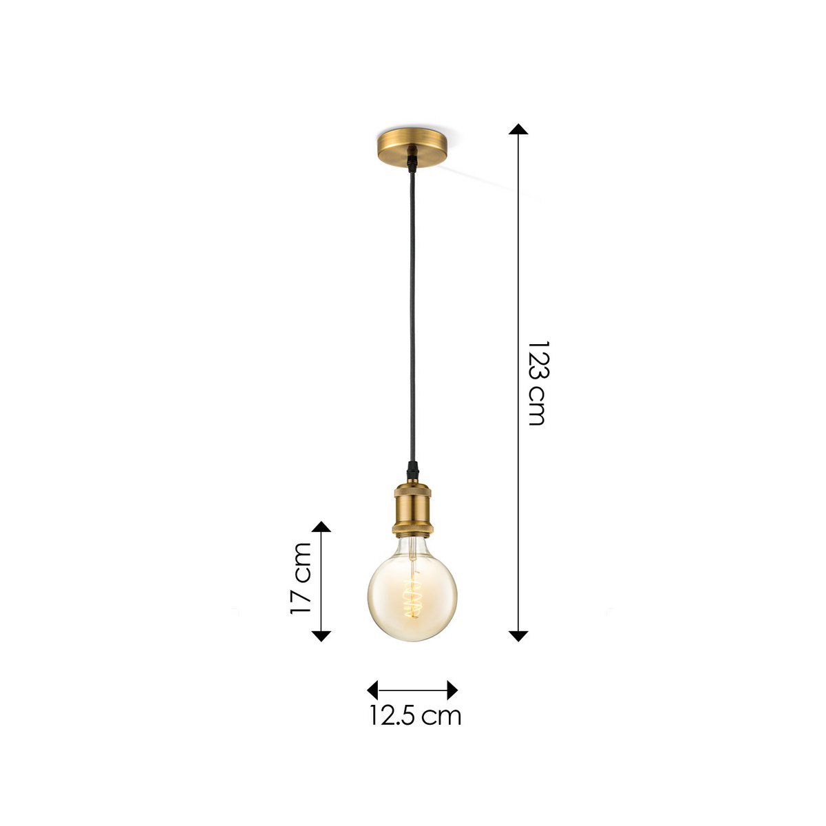 Home Sweet Home hanging lamp vintage Spiral - G260 - dimmable E27 amber