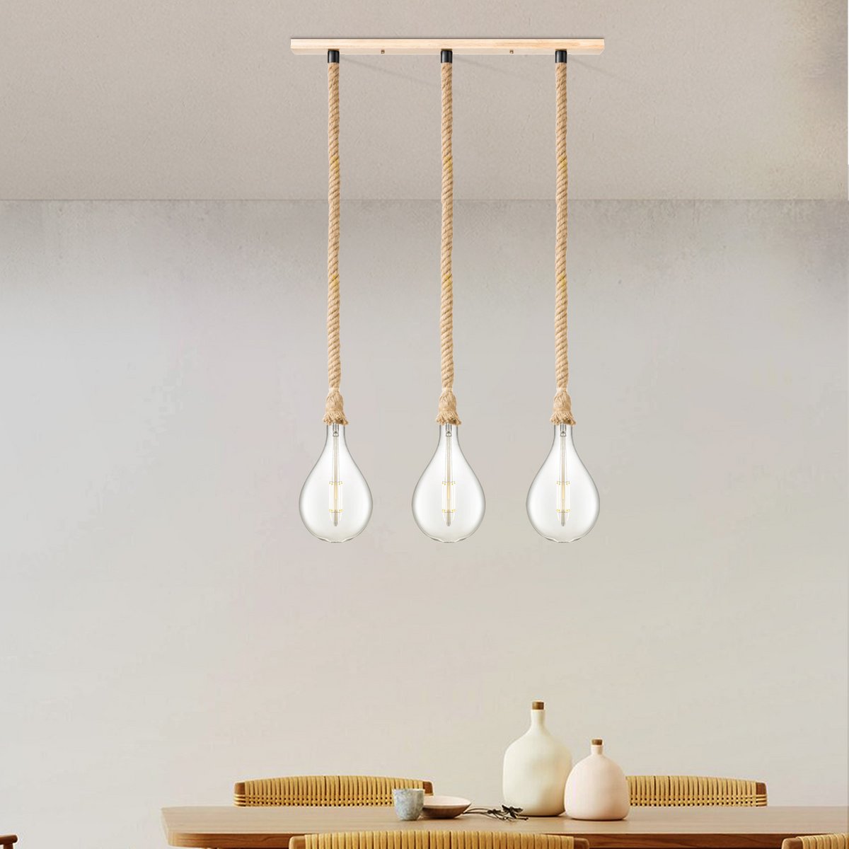 Home Sweet Home hanging lamp Leonardo Pear - 3L G160 - dimmable E27 clear