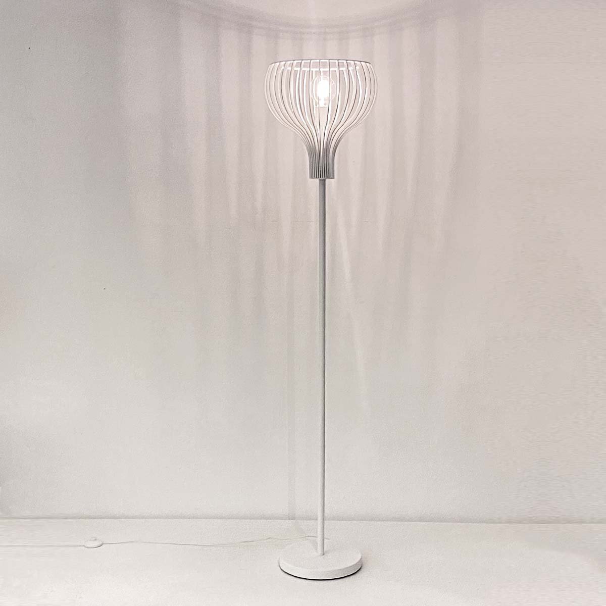 Home Sweet Home Wood 180 Floor Lamp C White - Design - 40x40x180cm