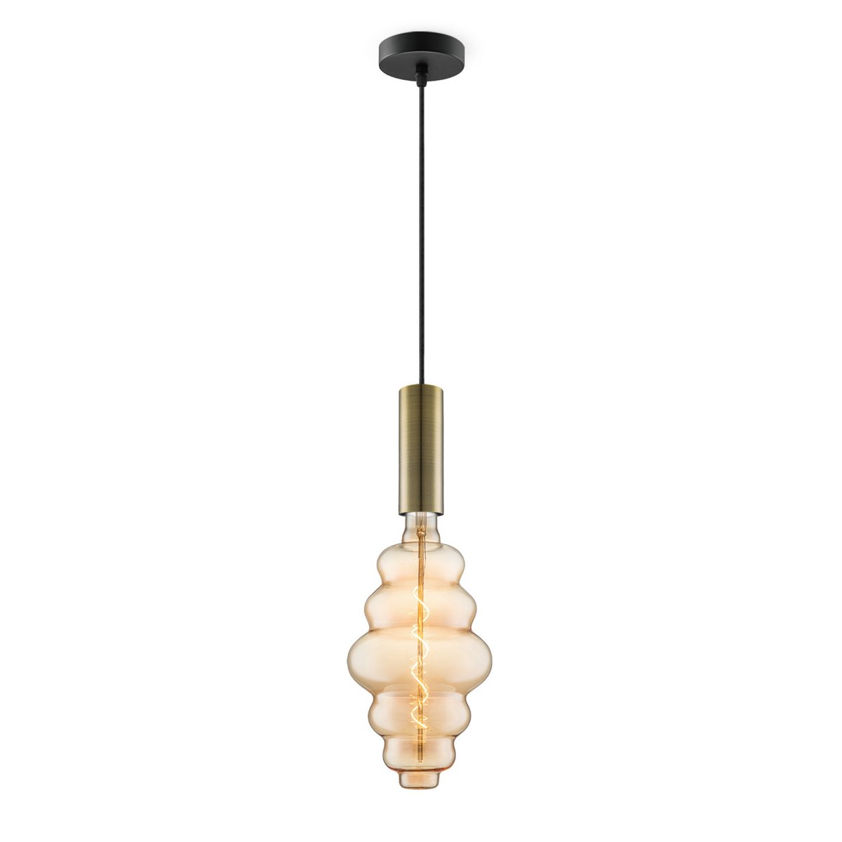 Home Sweet Home hanging lamp bronze Saga Cloud - G160 dimmable E27 amber