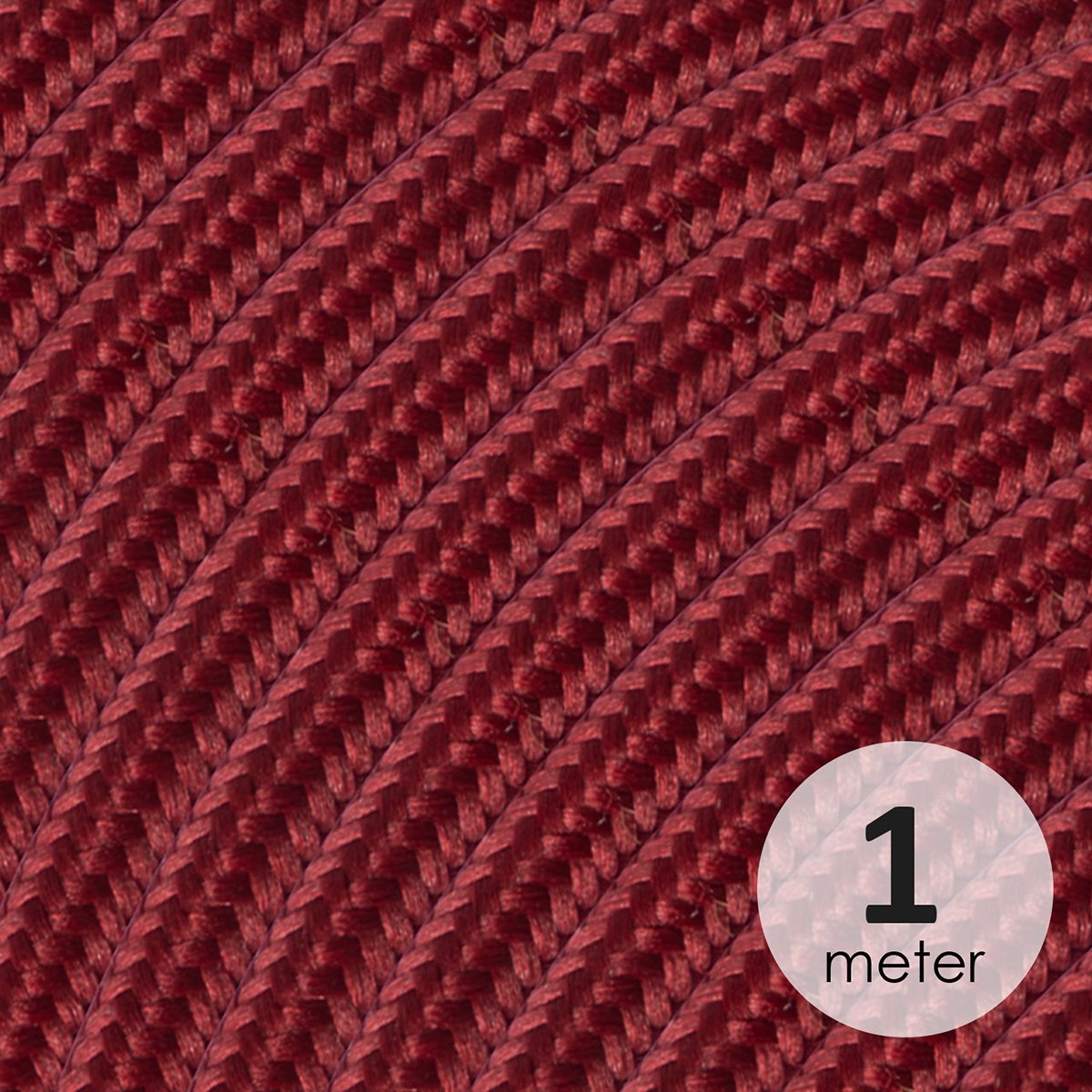 Home Sweet Home Iron cord, dark red, order per meter.