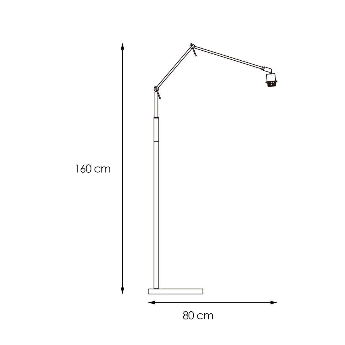 Home Sweet Home floor lamp base Shift 80/35/160 - Brushed steel