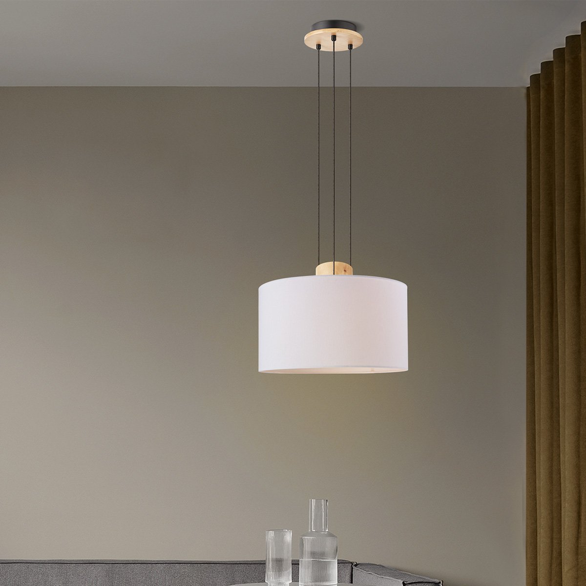 Home Sweet Home lighting pendant Tripe 15/15/135cm - natural