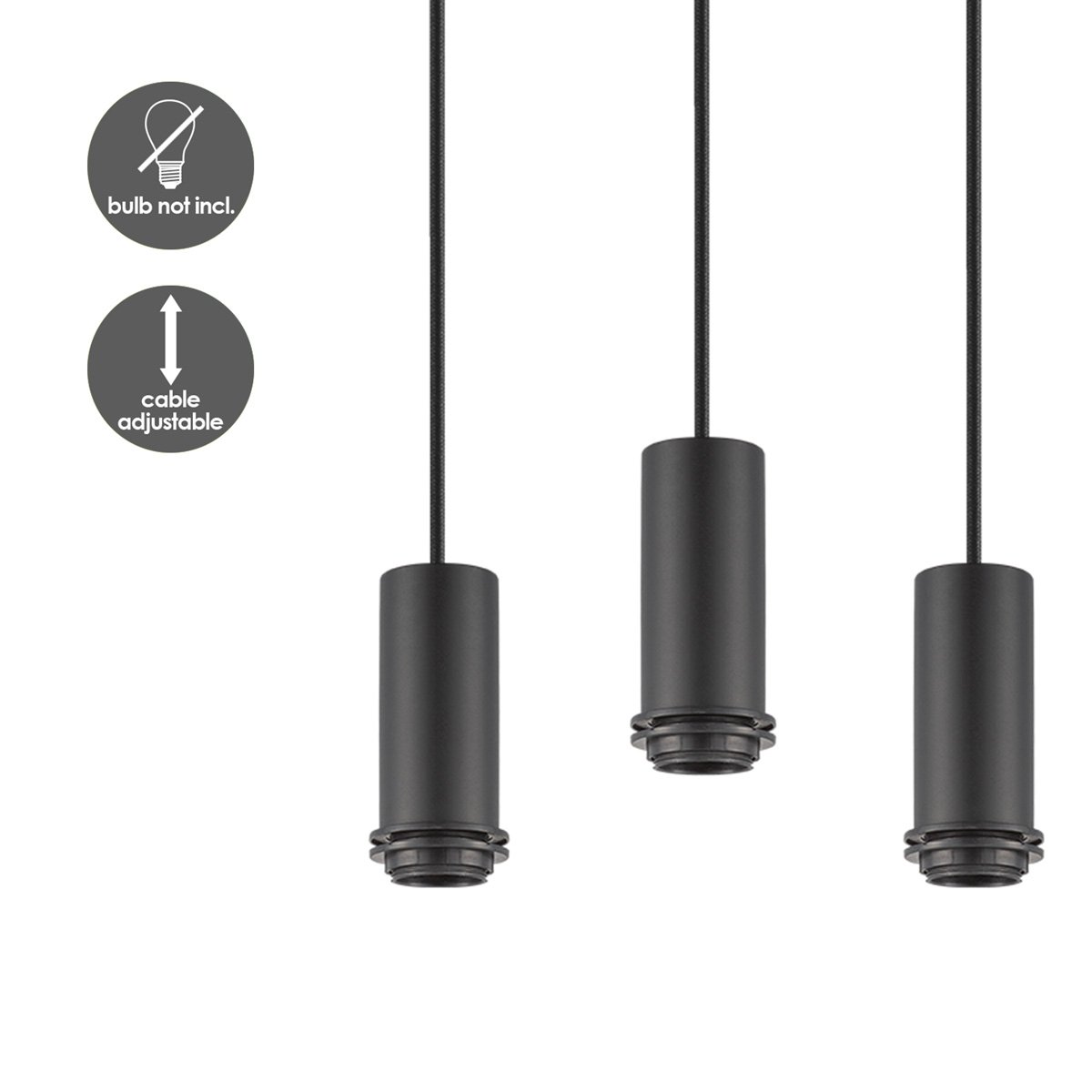 Home Sweet Home lighting pendant Pendel Xxl 35/35/137.5cm - Black