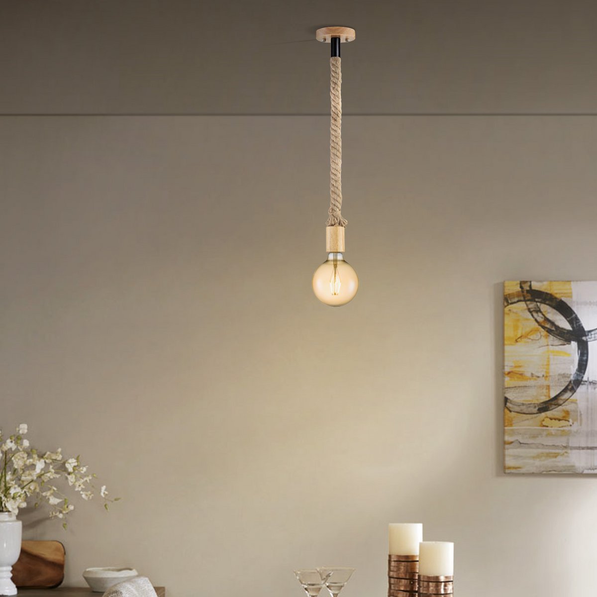 Home Sweet Home hanging lamp Leonardo - G180 - dimmable E27 amber