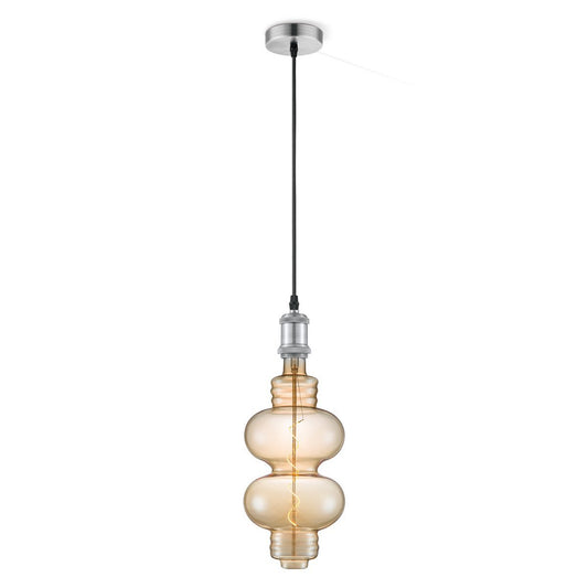 Home Sweet Home hanging lamp chrome vintage Diabolo G180 dimmable E27 amber