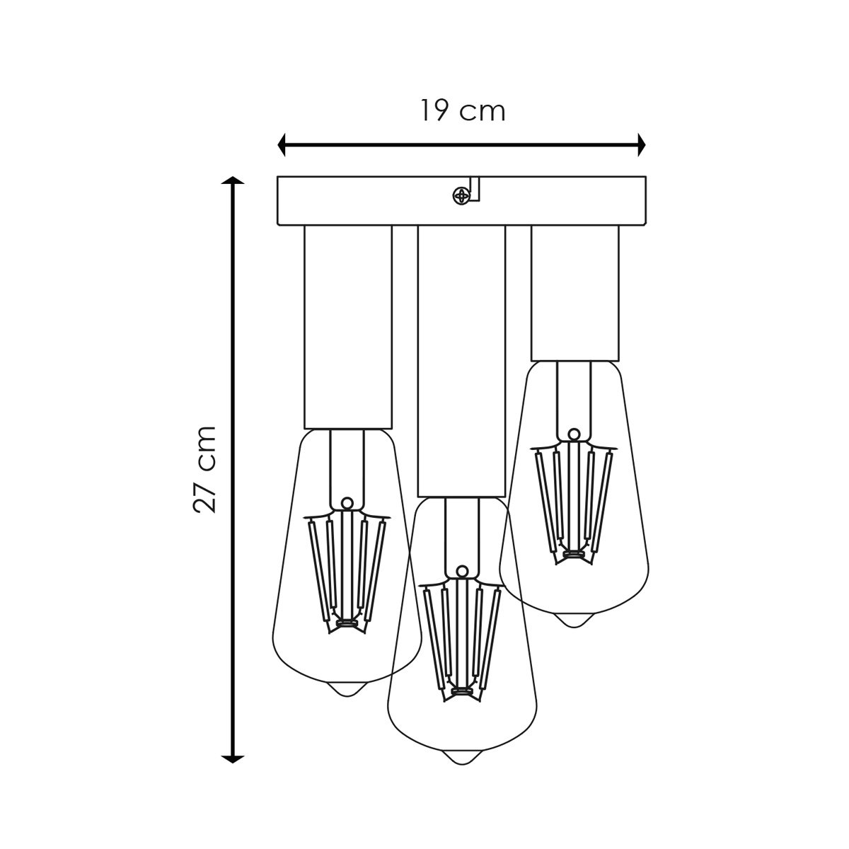 Home Sweet Home Modern LED Ceiling Lamp Marna 3 lights - White - Round