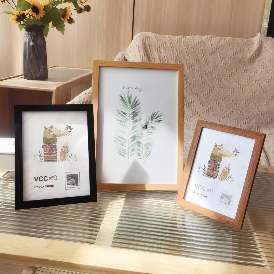 Set van 5 Houten Fotolijsten voor Muurdecoratie - 10x15, 15x20, 20x25, A4, Voor Foto’s en Certificaten"