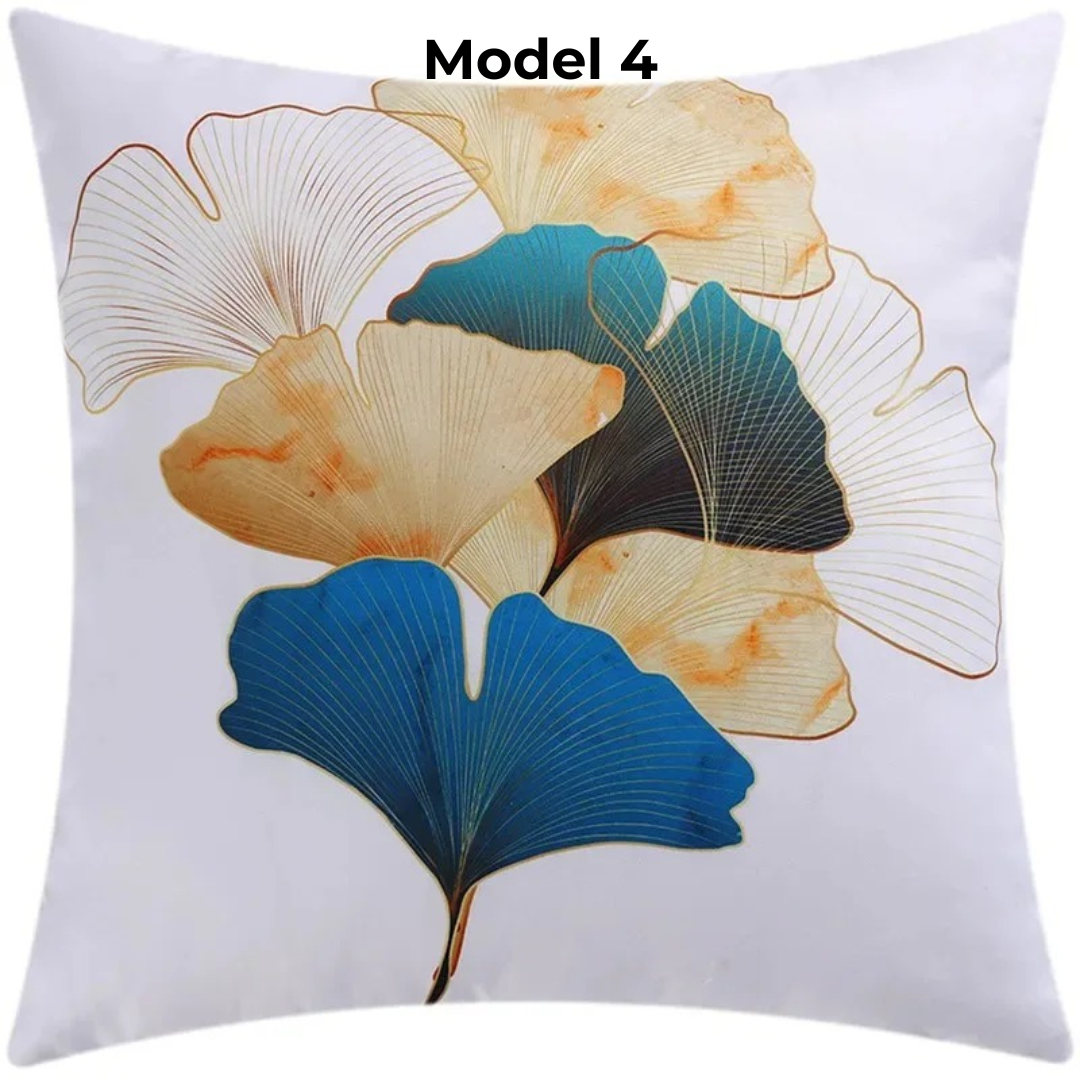 Ginkgo Print Kussenhoes – Decoratieve Kussensloop voor Woonkamer, Sofa en Slaapkamer