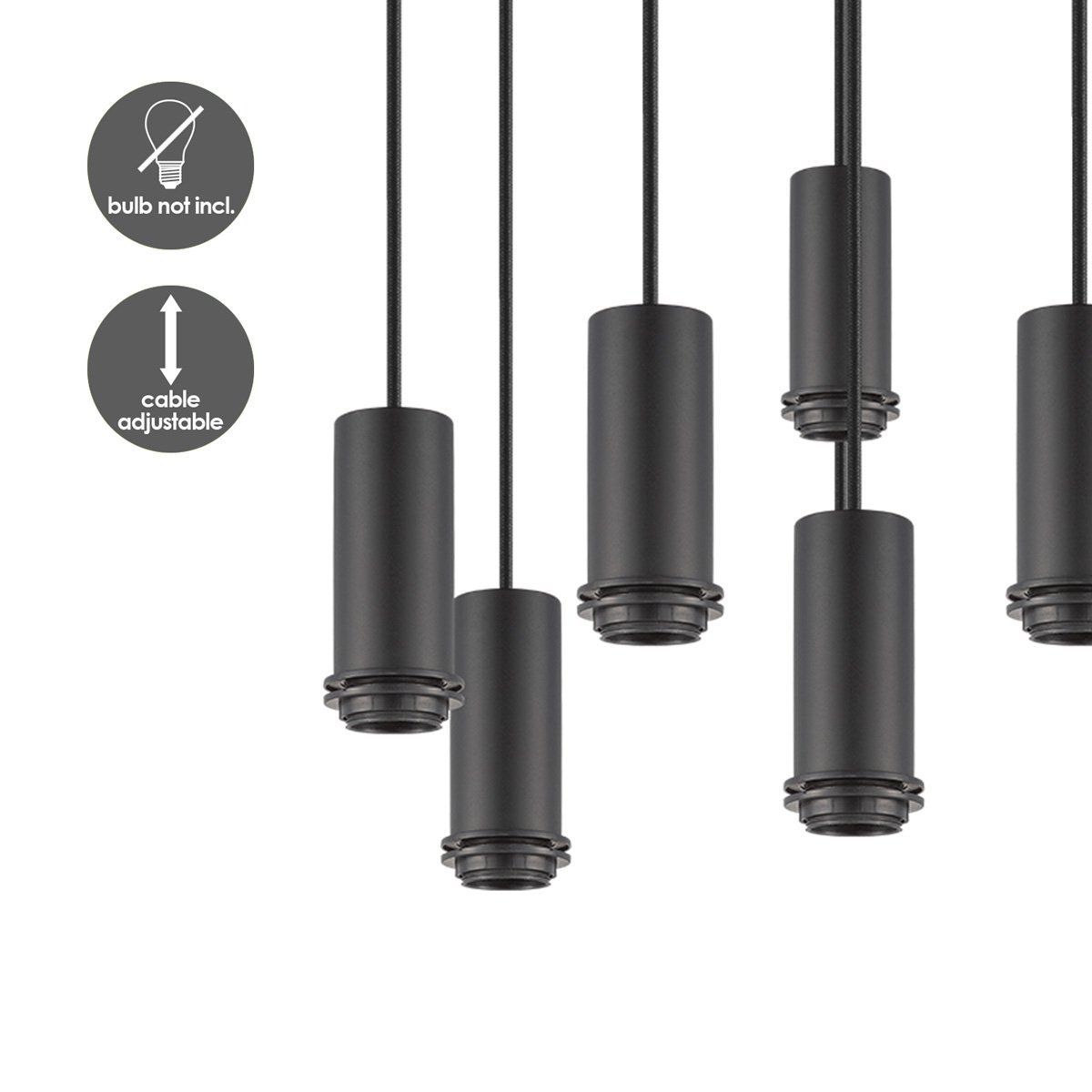 Home Sweet Home lighting pendant Pendant Xxl 50/50/137.5cm - Black