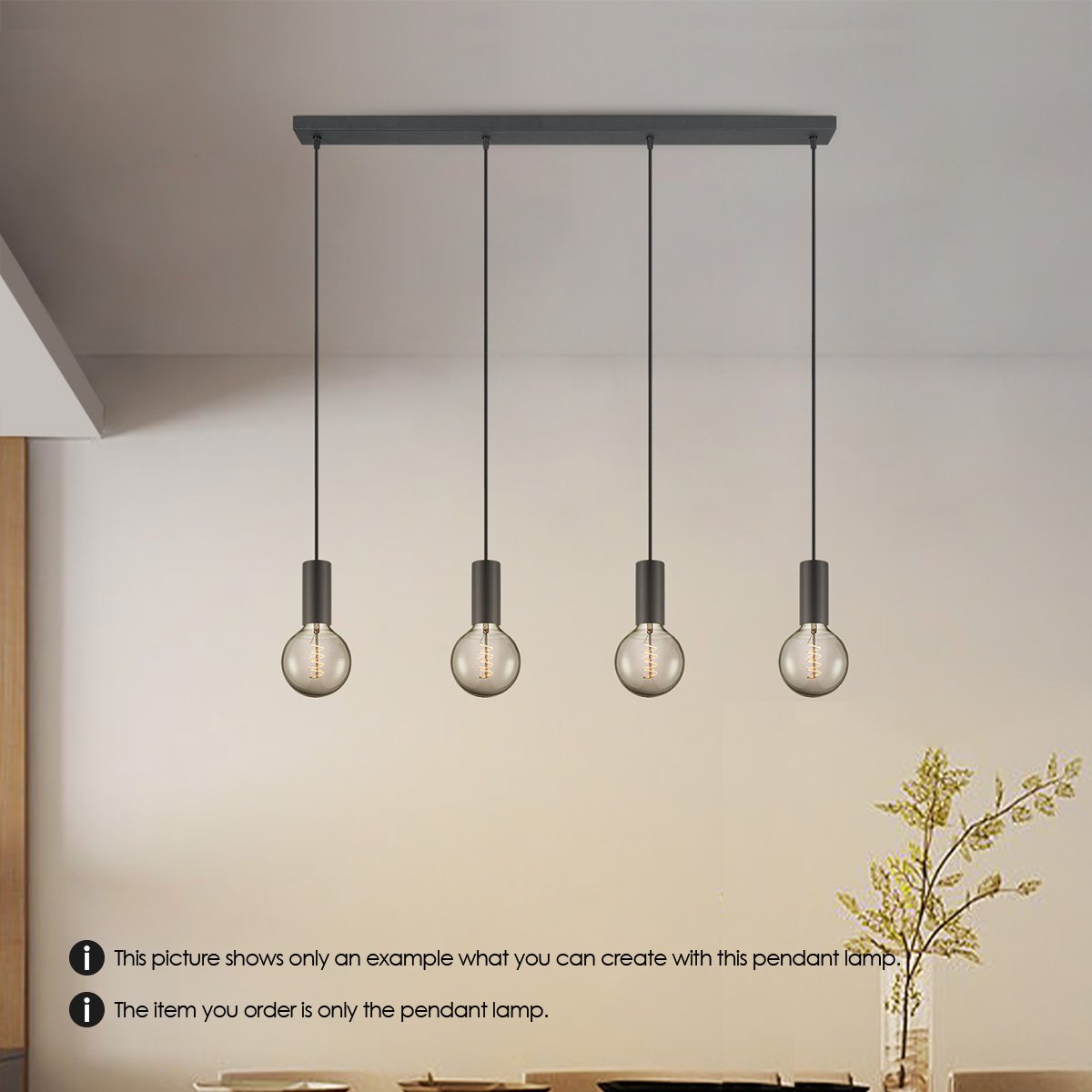 Home Sweet Home lighting pendant Pendel Xxl 98/9.5/137.5cm - Black