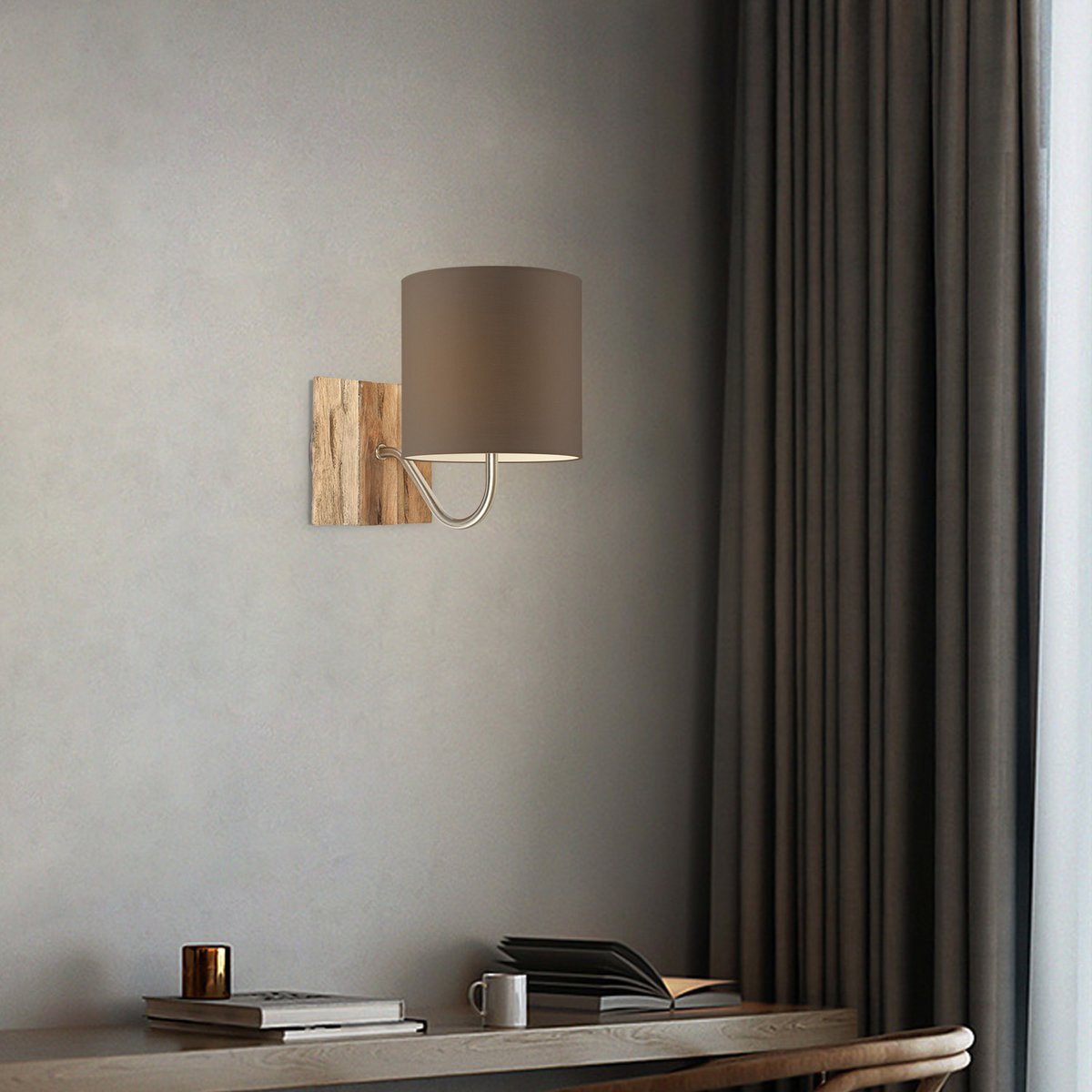 Home Sweet Home Wall Lamp - Drift E27 Lampshade taupe 16cm