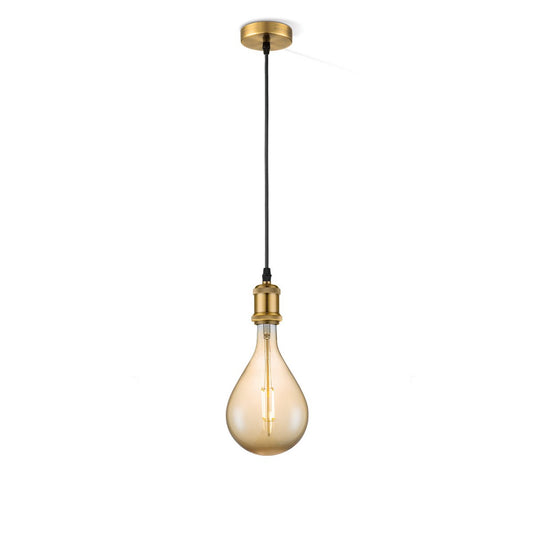 Home Sweet Home hanging lamp bronze vintage Pear - G160 - dimmable E27 amber