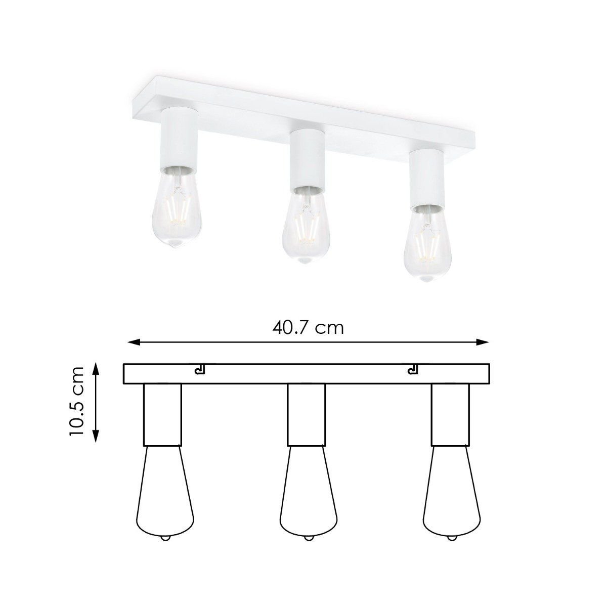 Home Sweet Home Surface-mounted spotlight Nitro 3 - incl. dimmable LED lamp - white