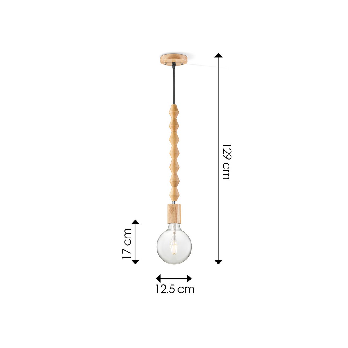 Home Sweet Home hanging lamp Dana - LED G180 lamp - dimmable E27 clear