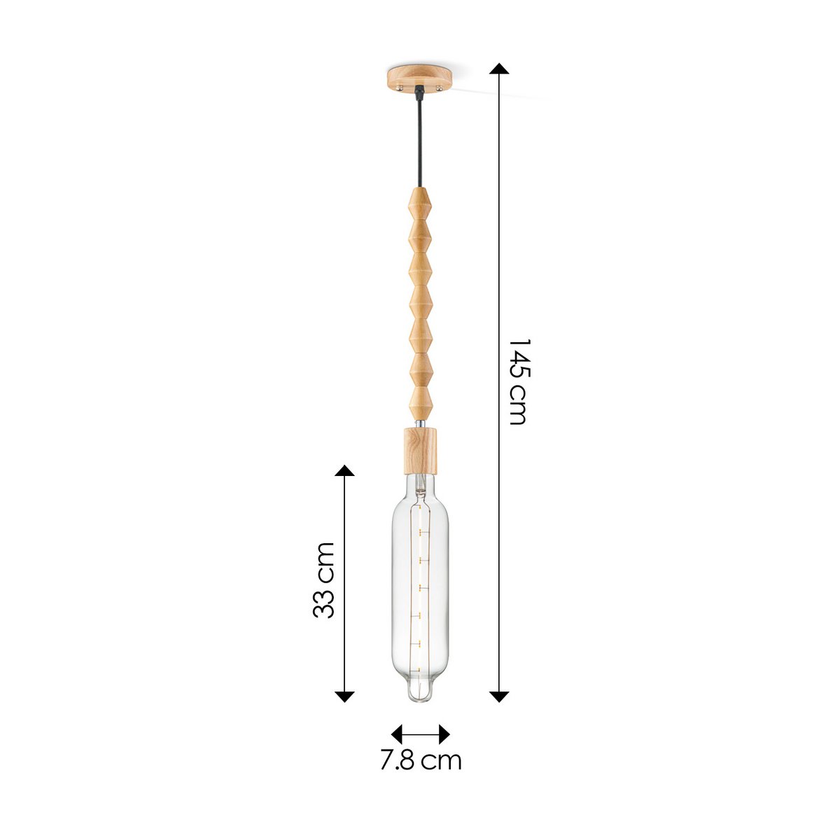 Home Sweet Home hanging lamp Dana Tube - G78 - dimmable E27 clear