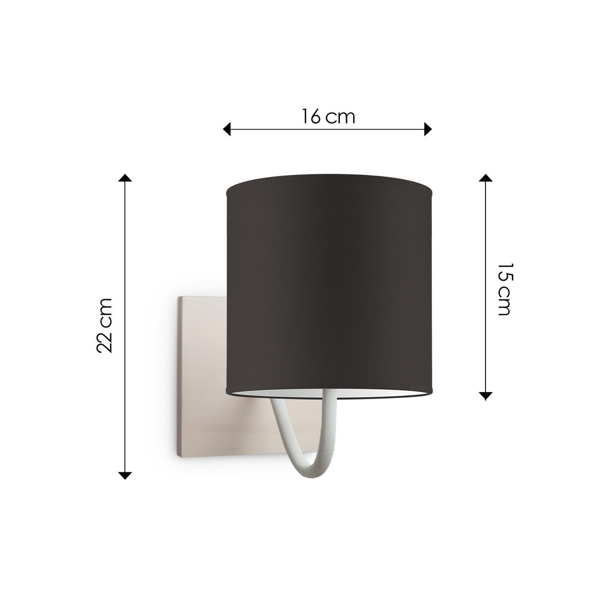 Home Sweet Home Wall Lamp - Beach E27 Lampshade chocolate 16cm