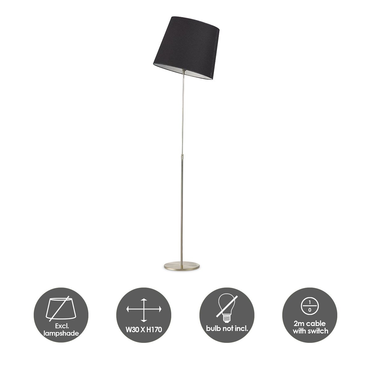 Home Sweet Home Modern Floor Lamp - Crooked - Standing Lamp - Black