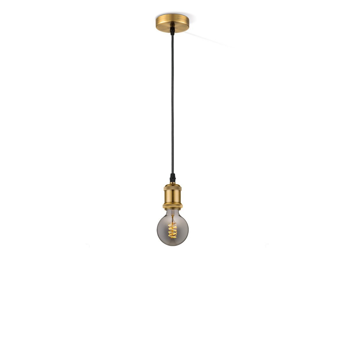 Home Sweet Home hanging lamp bronze vintage - G125 - dimmable E27 smoke