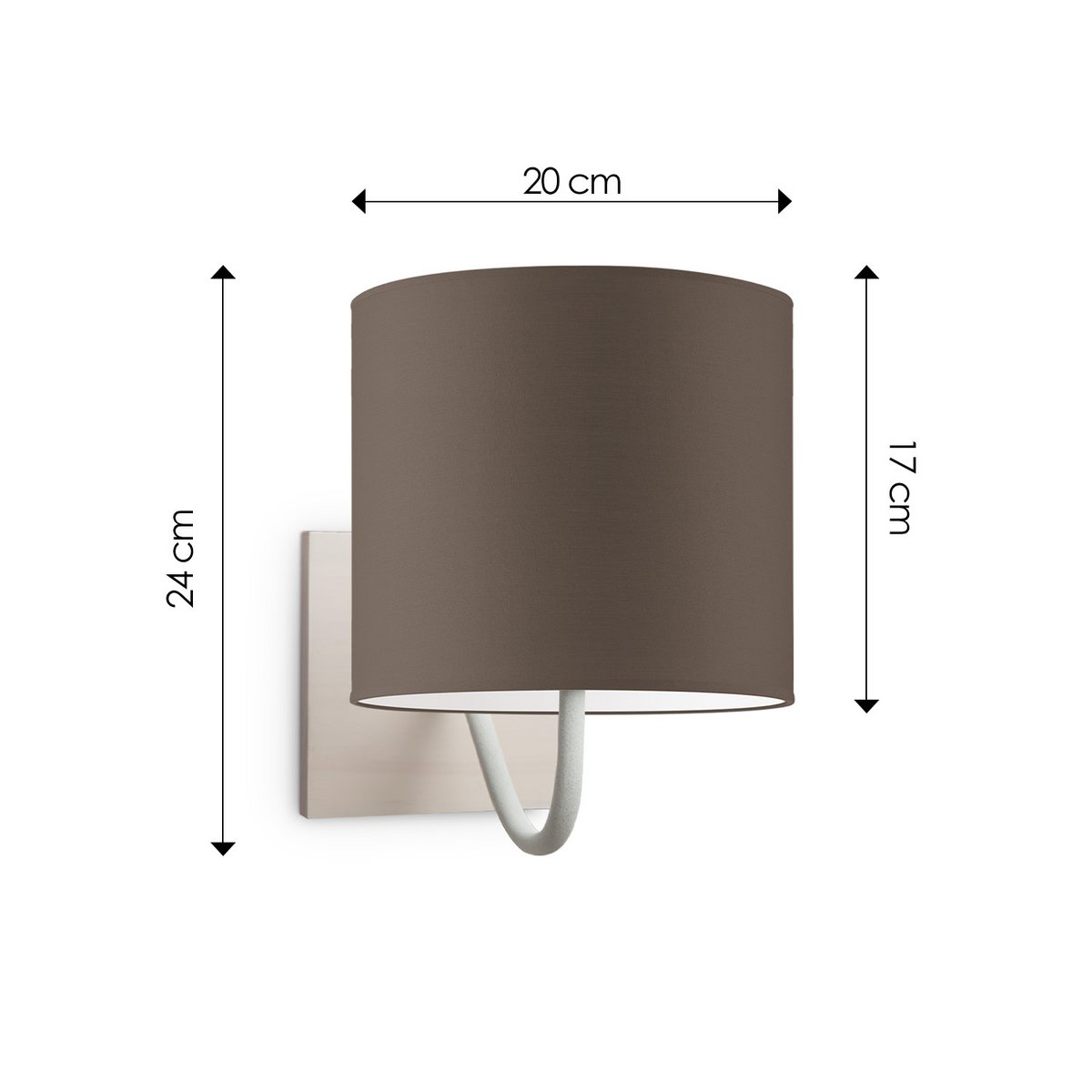 Home Sweet Home Wall Lamp - Beach E27 Lampshade taupe 20cm