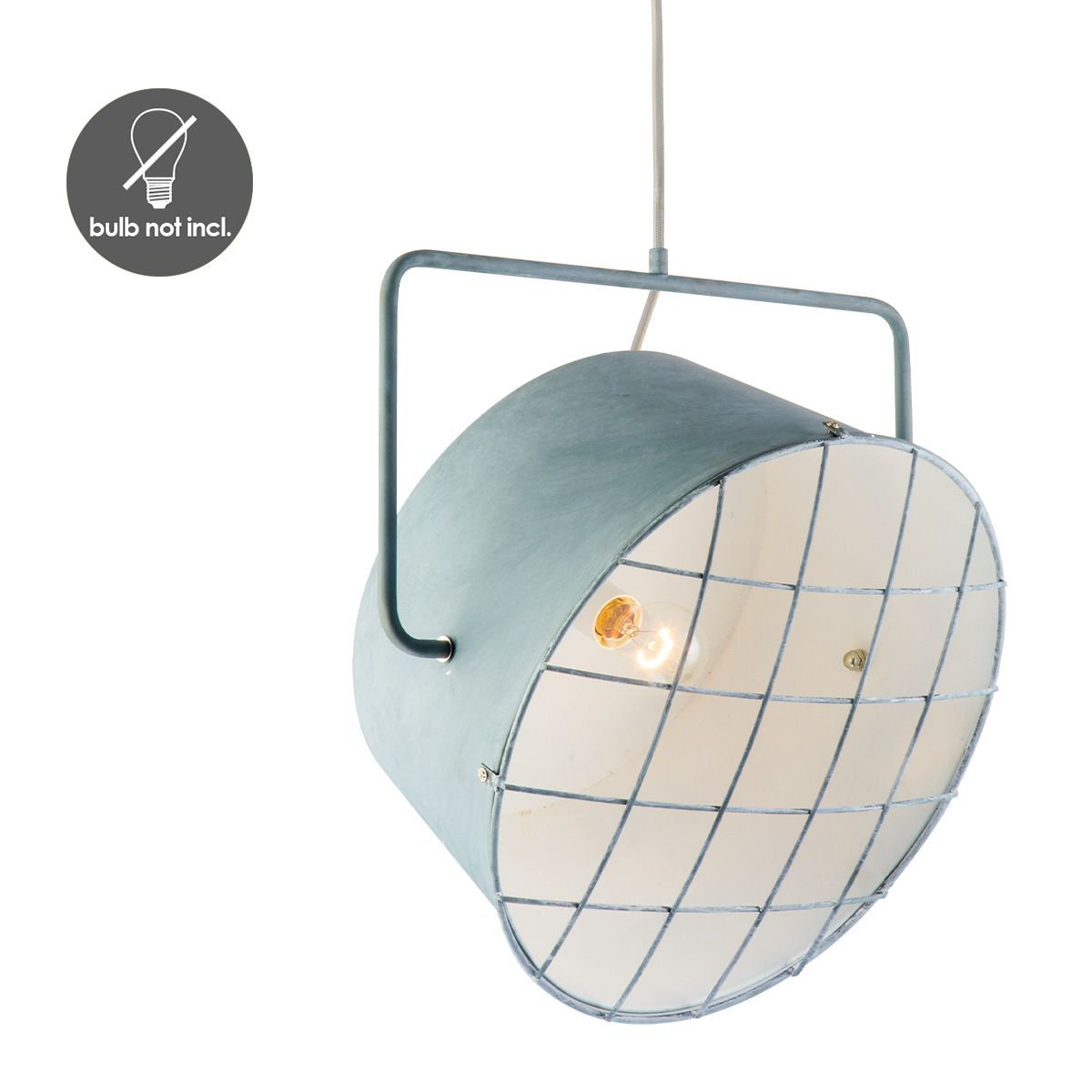 Home Sweet Home Hanging lamp Clemento - Concrete - 41x41x145cm