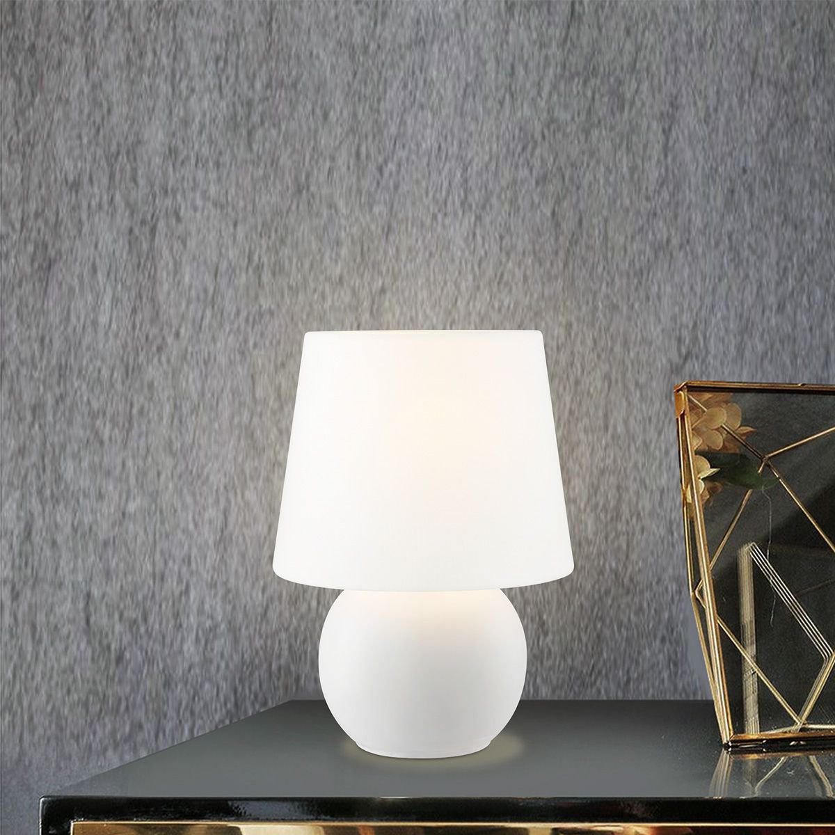 Home Sweet Home Modern Table Lamp Isla - white - 16/16/23cm - Bedside lamp