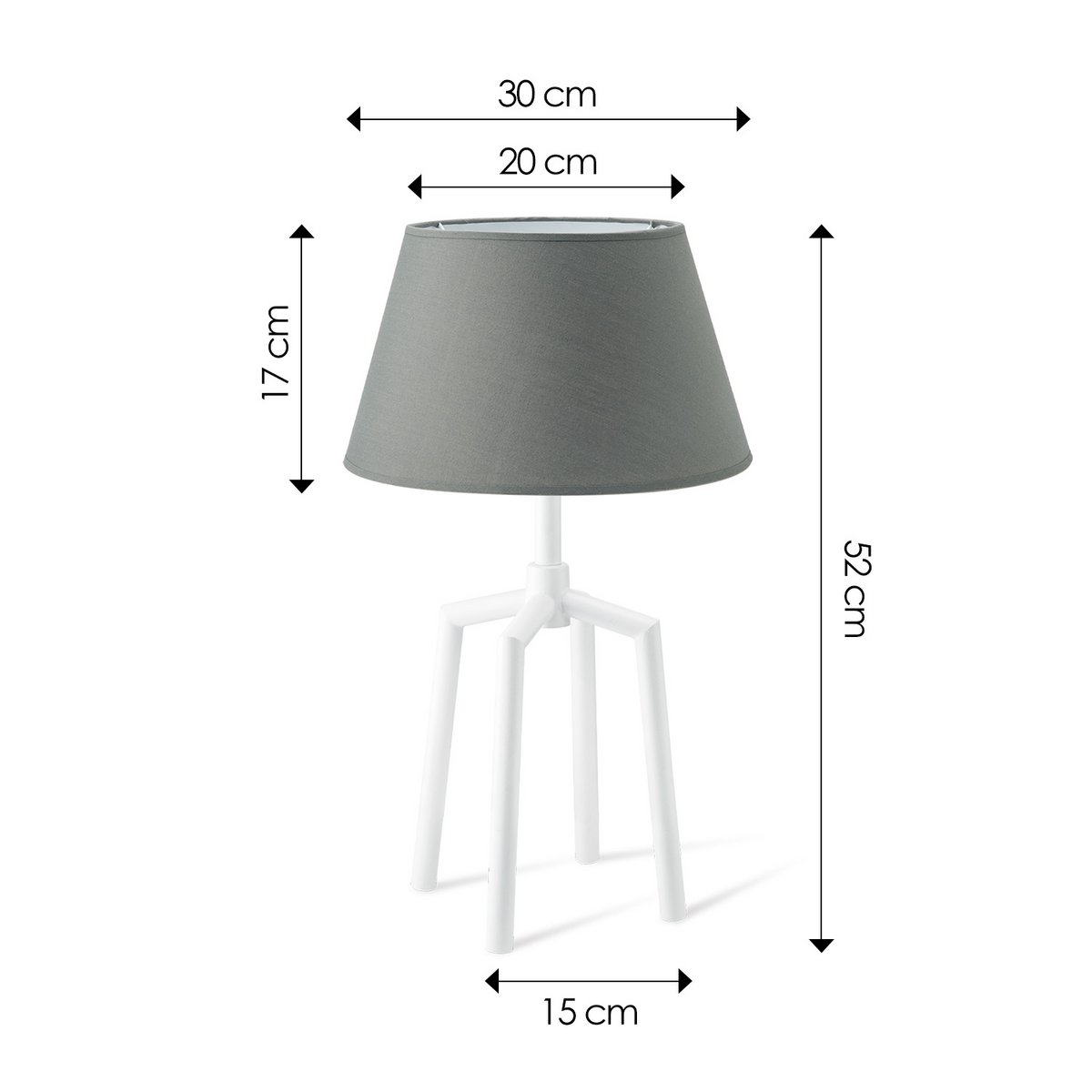 Home Sweet Home Table lamp Largo - Unique Spinn base - Anthracite