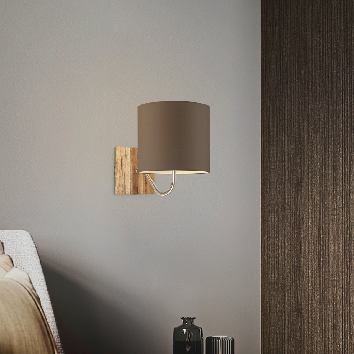 Home Sweet Home Wall Lamp - Drift E27 Lampshade taupe 20cm