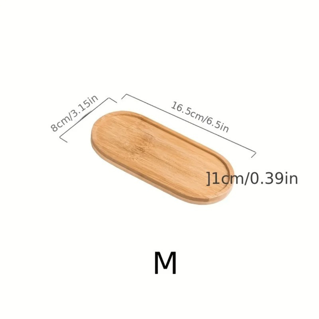 "Houten Pallet Rechthoekig & Rond Bamboe Dienblad – Waterdicht en Duurzaam"