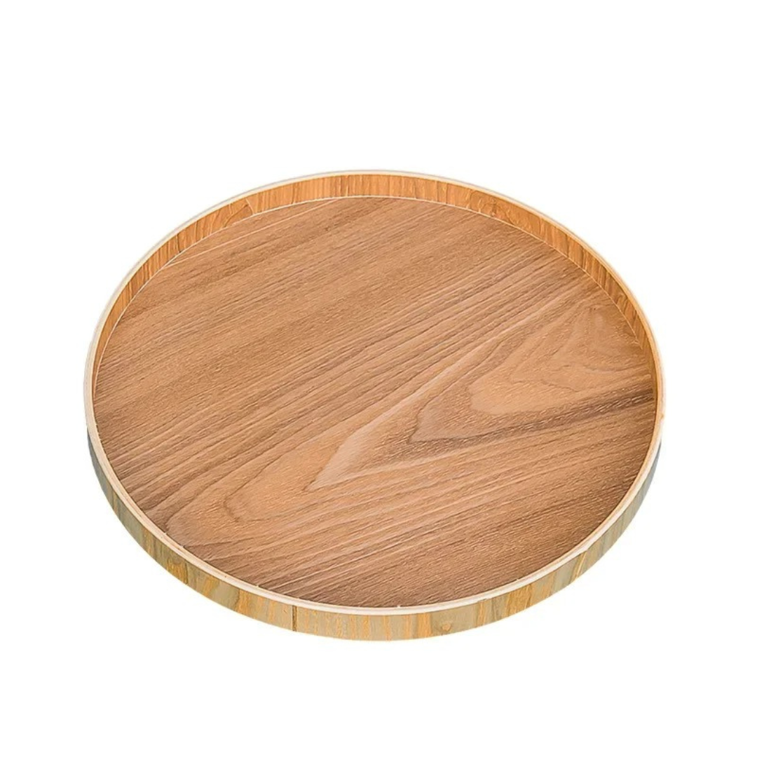 Japans Ronde Houten Dienblad – Elegantie en Functionaliteit