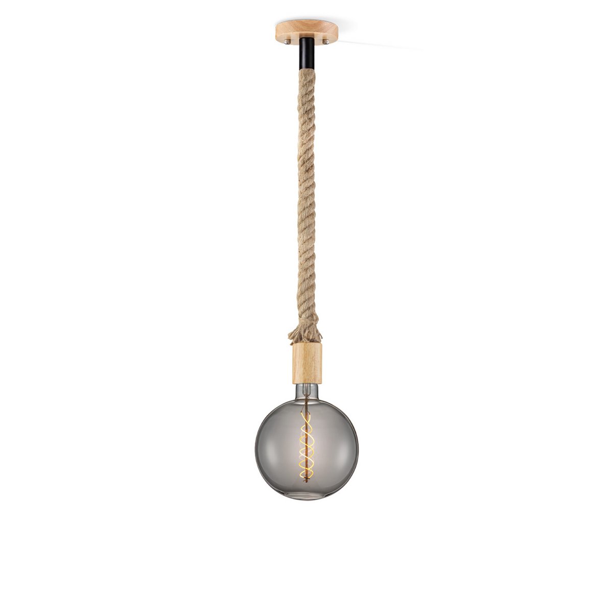 Home Sweet Home hanging lamp Leonardo - G180 - dimmable E27 smoke