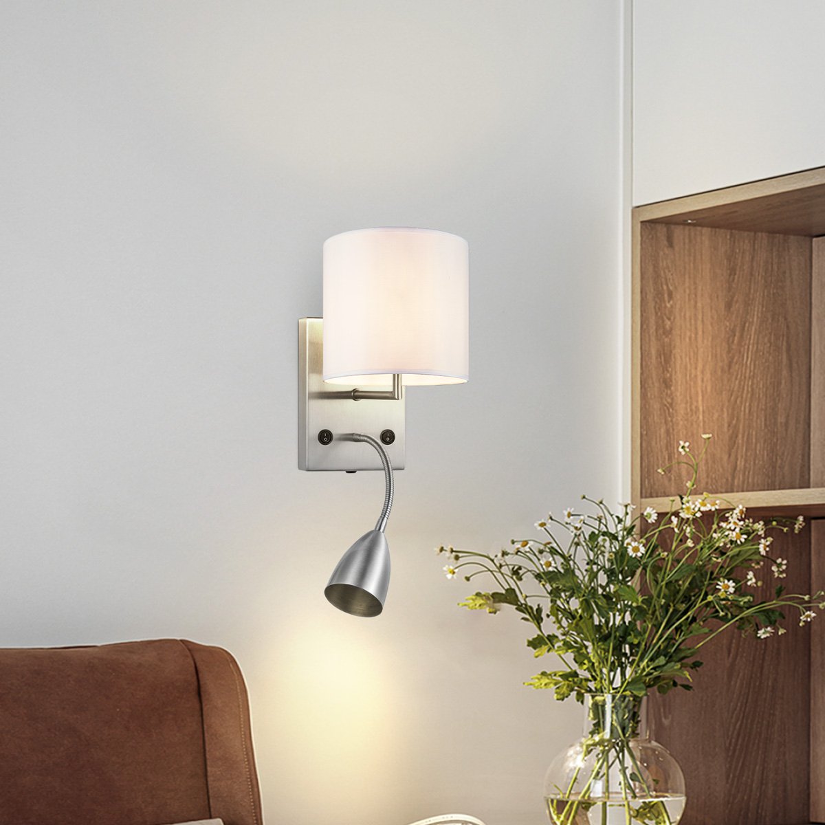 Home Sweet Home Wall Lamp - Read, LED Reading Lamp, E27, white 16cm