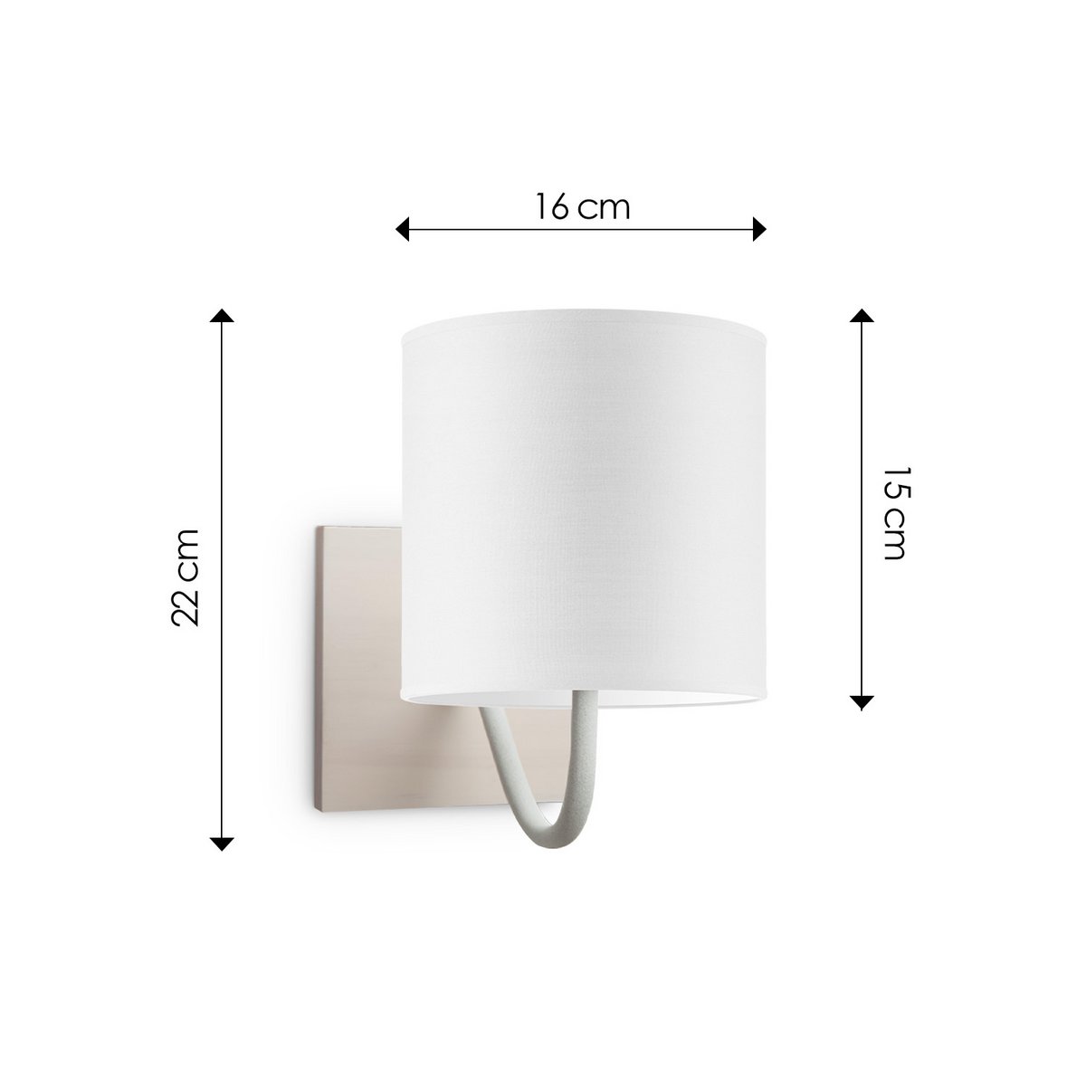 Home Sweet Home Wall Lamp - Beach including Lampshade E27 white 16x15cm