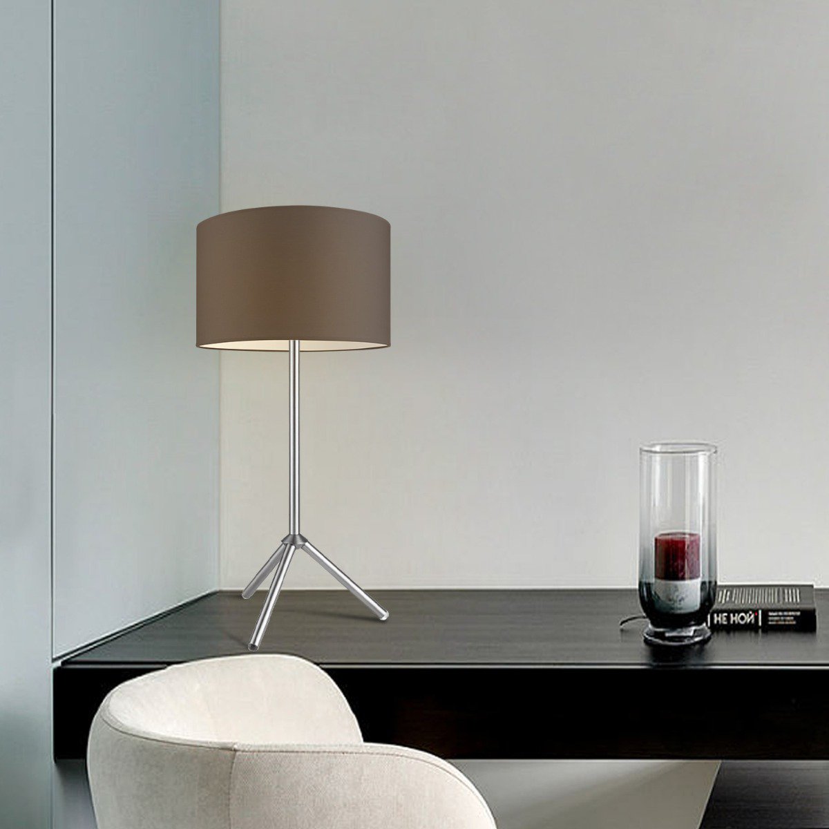 Home Sweet Home Table lamp Bling - Karma, E27, taupe, 35x35x45.5cm