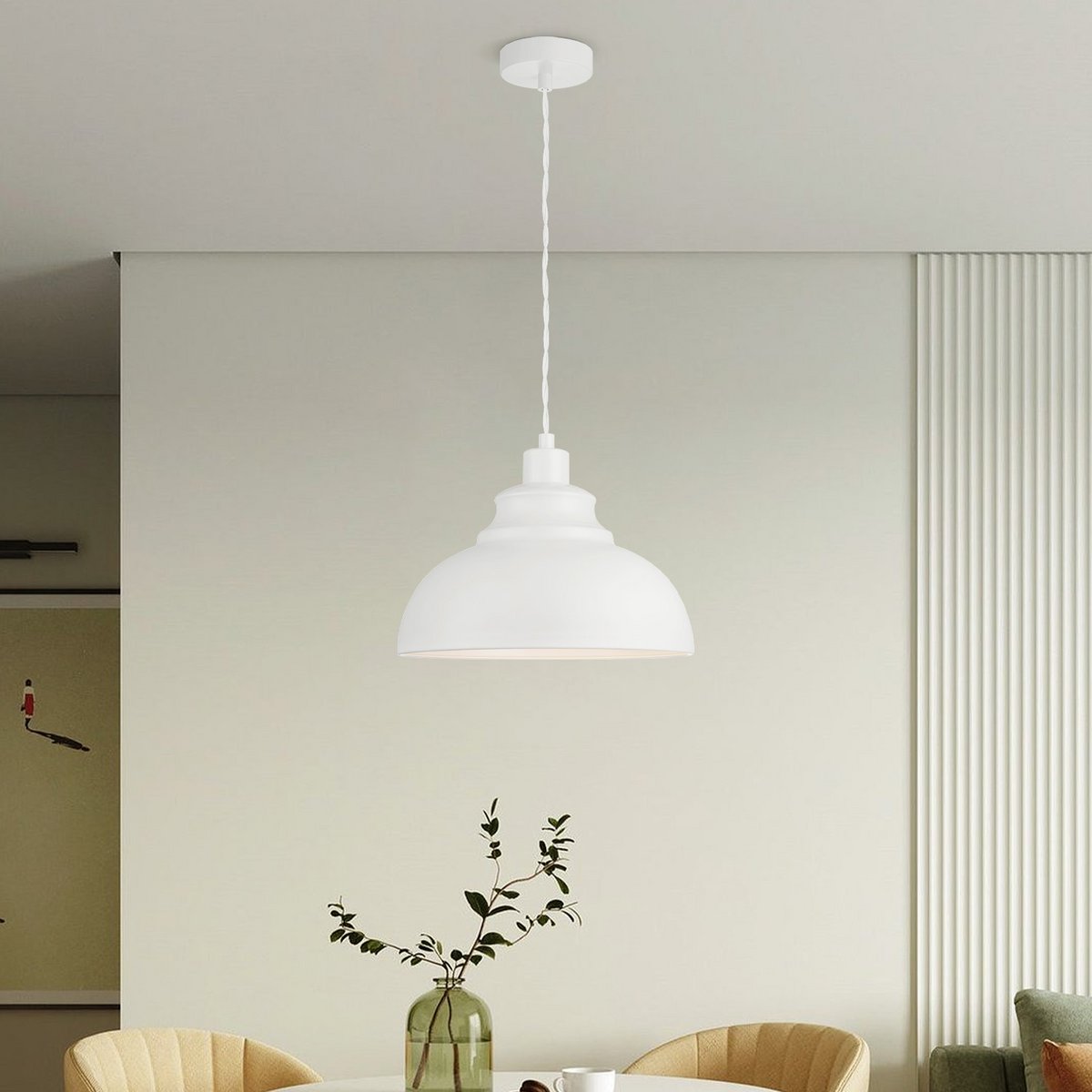 Home Sweet Home Hanglamp Takis - E27, Wit, 29x100cm