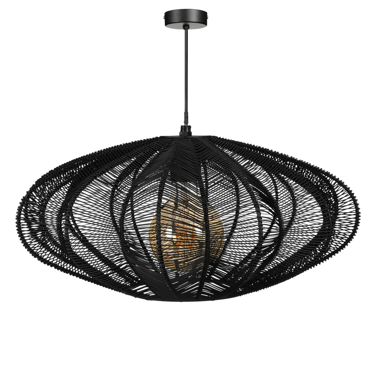 Kanti Hanging Lamp - H20 x Ø41 cm - Metal - Black